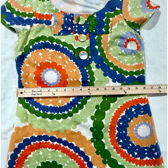 Boden Dress Twiggy Linen Retro Print Shift Dress Size 6 US - Picture 9 of 10